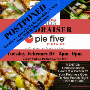 Pie Five Fundraiser - Coming Soon @ Pie Five